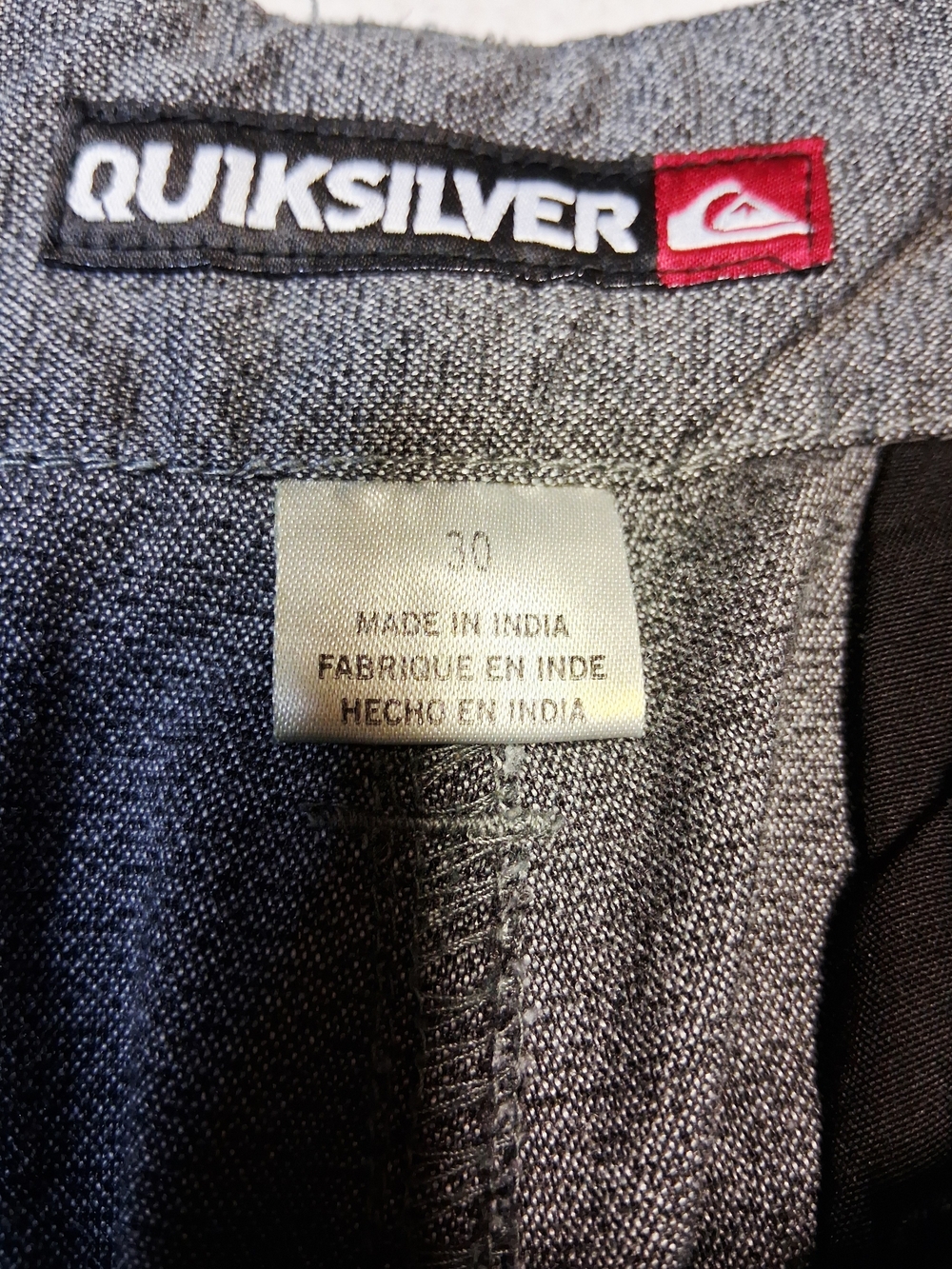 Quiksilver Men's Dark Gray Flat Front Shorts - Picture 4 of 7